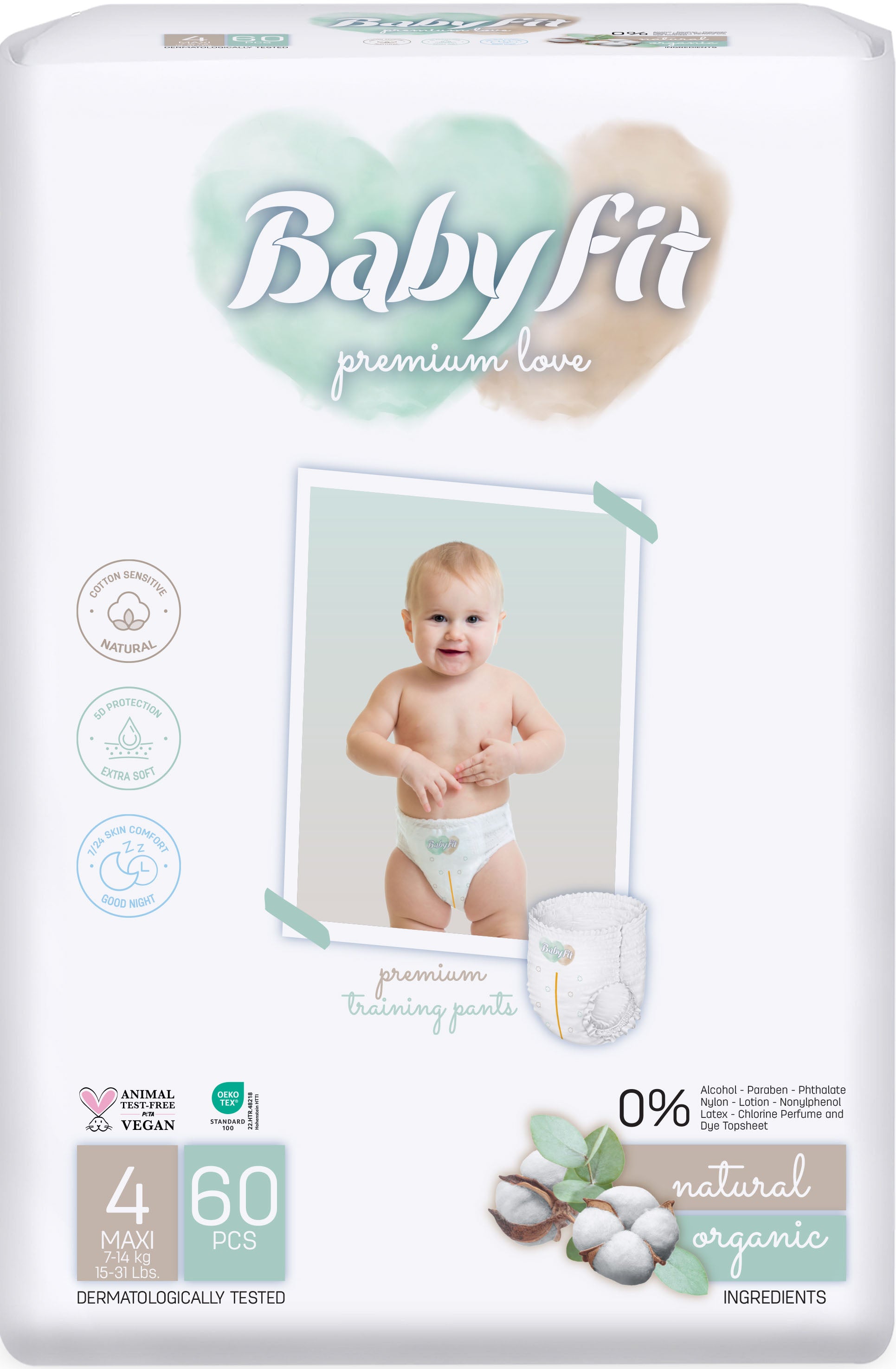 SCUTECE BEBELUSI TIP CHILOT, PANTS ECO BABY FIT 4, 7-14 KG